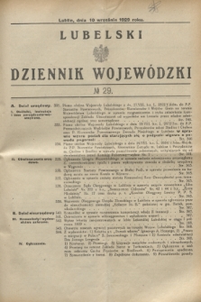 Lubelski Dziennik Wojewódzki. [R.10], № 29 (10 września 1929)