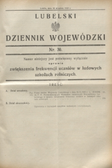 Lubelski Dziennik Wojewódzki. [R.10], nr 30 (16 września 1929)