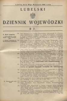 Lubelski Dziennik Wojewódzki. [R.10], № 31 (23 września 1929)