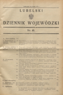 Lubelski Dziennik Wojewódzki. [R.10], nr 40 (10 grudnia 1929)