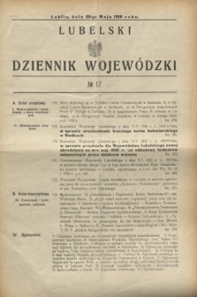 Lubelski Dziennik Wojewódzki. [R.11], № 17 (20 maja 1930)