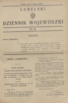 Lubelski Dziennik Wojewódzki. [R.16], nr 12 (4 czerwca 1935)