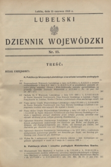Lubelski Dziennik Wojewódzki. [R.16], nr 13 (15 czerwca 1935)