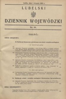 Lubelski Dziennik Wojewódzki. [R.16], nr 18 (1 sierpnia 1935)