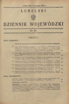 Lubelski Dziennik Wojewódzki. [R.16], nr 20 (31 sierpnia 1935)
