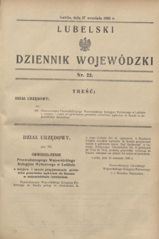 Lubelski Dziennik Wojewódzki. [R.16], nr 22 (17 września 1935)
