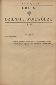 Lubelski Dziennik Wojewódzki. [R.16], nr 30 (2 grudnia 1935)