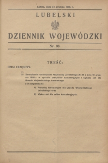 Lubelski Dziennik Wojewódzki. [R.16], nr 33 (28 grudnia 1935)