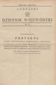 Lubelski Dziennik Wojewódzki. [R.19], nr 3 (8 lutego 1938)