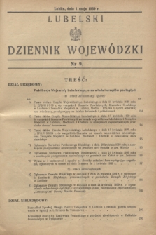 Lubelski Dziennik Wojewódzki. 1939, nr 9 (1 maja)