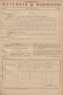 Lubelski Dziennik Wojewódzki. 1949, nr 13 (10 maja)