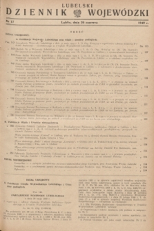 Lubelski Dziennik Wojewódzki. 1949, nr 17 (20 czerwca)