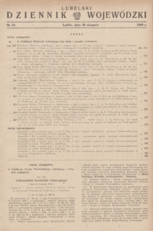 Lubelski Dziennik Wojewódzki. 1949, nr 23 (20 sierpnia)