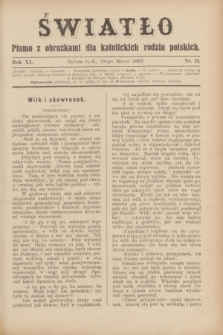 Światło : pismo z obrazkami dla katolickich rodzin polskich. R.11, nr 11 (18 marca 1897)