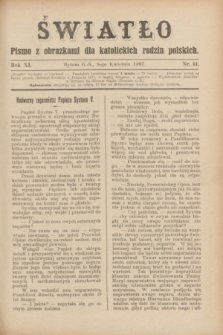 Światło : pismo z obrazkami dla katolickich rodzin polskich. R.11, nr 14 (8 kwietnia 1897)