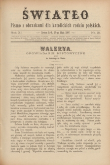 Światło : pismo z obrazkami dla katolickich rodzin polskich. R.11, nr 21 (27 maja 1897)