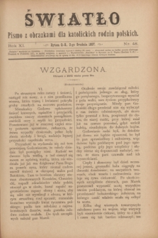 Światło : pismo z obrazkami dla katolickich rodzin polskich. R.11, nr 48 (2 grudnia 1897)
