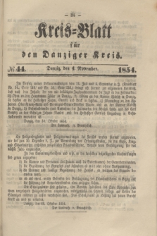 Kreis-Blatt für den Danziger Kreis. 1854, № 44 (4 November)