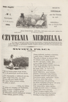 Czytelnia Niedzielna. R.5, № 4 (22 stycznia 1860)