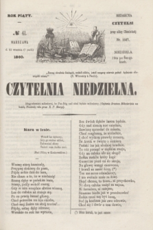 Czytelnia Niedzielna. R.5, № 41 (7 października 1860) + dod.