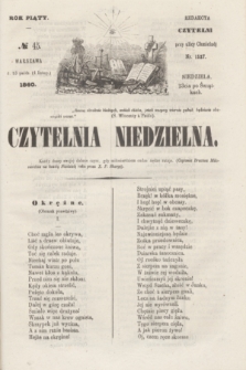 Czytelnia Niedzielna. R.5, № 45 (4 listopada 1860)