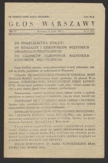 Głos Warszawy. R.3, № 14 (15 lutego 1944) = № 106