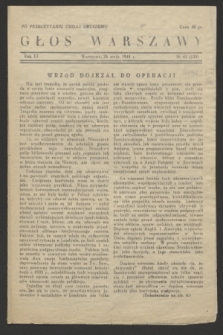 Głos Warszawy. R.3, № 41 (26 maja 1944) = № 134