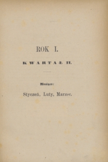 Przegląd Miesięczny. R.1, Spis rzeczy zawartych w tomie II (styczeń, luty, marzec 1875)