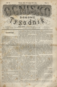 Ognisko Domowe : tygodnik. T.1, № 20 (12 lutego 1875)