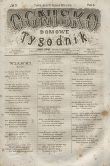 Ognisko Domowe : tygodnik. T.1, № 39 (25 czerwca 1875) + dod.