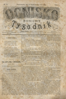 Ognisko Domowe : tygodnik. T.1, № 54 (11 października 1875) + dod.