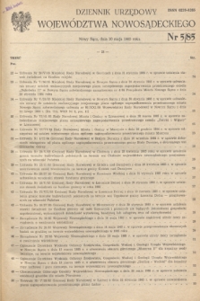 Dziennik Urzędowy Województwa Nowosądeckiego. 1985, nr 5 (30 maja)