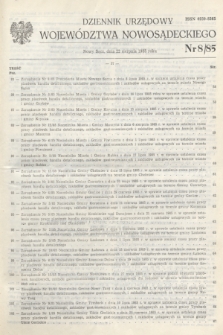 Dziennik Urzędowy Województwa Nowosądeckiego. 1985, nr 8 (22 sierpnia)