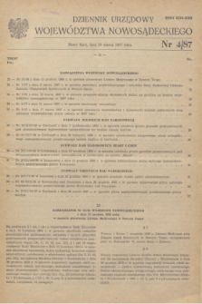 Dziennik Urzędowy Województwa Nowosądeckiego. 1987, nr 4 (28 marca)