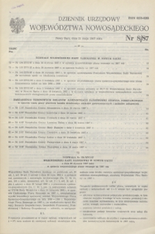 Dziennik Urzędowy Województwa Nowosądeckiego. 1987, nr 8 (21 maja)