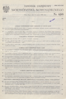 Dziennik Urzędowy Województwa Nowosądeckiego. 1988, nr 6 (31 marca)