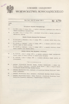 Dziennik Urzędowy Województwa Nowosądeckiego. 1990, nr 6 (27 lutego)