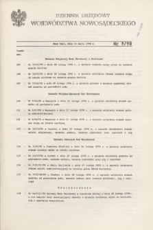 Dziennik Urzędowy Województwa Nowosądeckiego. 1990, nr 9 (14 marca)