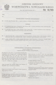 Dziennik Urzędowy Województwa Nowosądeckiego. 1993, nr 9 (28 kwietnia)