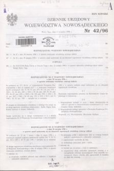 Dziennik Urzędowy Województwa Nowosądeckiego. 1996, nr 42 (2 września)
