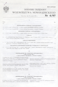 Dziennik Urzędowy Województwa Nowosądeckiego. 1997, nr 4 (30 stycznia)