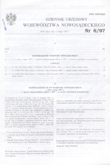 Dziennik Urzędowy Województwa Nowosądeckiego. 1997, nr 6 (11 lutego)