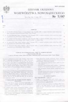 Dziennik Urzędowy Województwa Nowosądeckiego. 1997, nr 7 (12 lutego)
