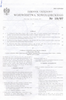Dziennik Urzędowy Województwa Nowosądeckiego. 1997, nr 19 (29 kwietnia)