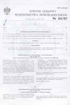Dziennik Urzędowy Województwa Nowosądeckiego. 1997, nr 24 (2 czerwca)