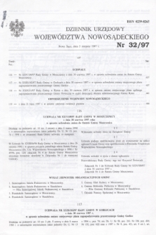 Dziennik Urzędowy Województwa Nowosądeckiego. 1997, nr 32 (5 sierpnia)