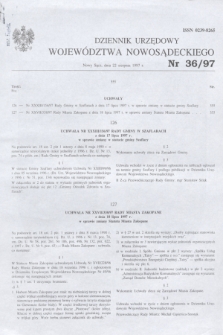 Dziennik Urzędowy Województwa Nowosądeckiego. 1997, nr 36 (22 sierpnia)