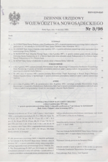 Dziennik Urzędowy Województwa Nowosądeckiego. 1998, nr 3 (16 stycznia)