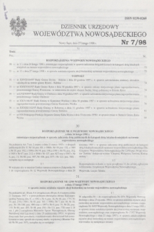Dziennik Urzędowy Województwa Nowosądeckiego. 1998, nr 7 (27 lutego)
