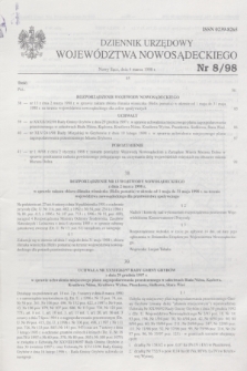Dziennik Urzędowy Województwa Nowosądeckiego. 1998, nr 8 (4 marca)